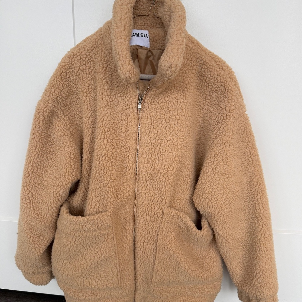 I.Am.Gia Brown Teddy Jacket - Size XS